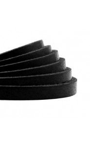 DQ leather flat 5mm Black